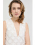 Silvian Heach Рокля в бяло дълъг модел разкроен модел - Pepit.bg
