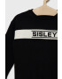 Sisley Детски суичър в черно с изчистен дизайн - Pepit.bg
