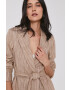 Sisley Сако в кафяво с двуредно закопчаване с десен - Pepit.bg