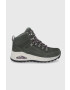 Skechers Велурени обувки в зелено - Pepit.bg
