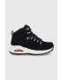 Skechers Велурени обувки в черно - Pepit.bg