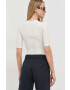 Spanx Боди Suit Yourself Ribbed Short дамско в бяло - Pepit.bg
