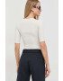 Spanx Боди Suit Yourself Ribbed Short дамско в бяло - Pepit.bg