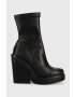 Steve Madden Боти All Out в черно с висок ток - Pepit.bg