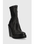 Steve Madden Боти All Out в черно с висок ток - Pepit.bg