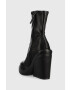 Steve Madden Боти All Out в черно с висок ток - Pepit.bg
