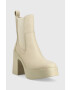 Steve Madden Боти челси Climate в бежово с висок ток - Pepit.bg