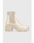 Steve Madden Боти челси Hutch в бежово с висок ток - Pepit.bg