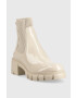 Steve Madden Боти челси Hutch в бежово с висок ток - Pepit.bg