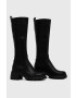 Steve Madden Ботуши Abrupt в черно с равна подметка - Pepit.bg