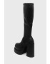 Steve Madden Ботуши Cypress в черно с висок ток - Pepit.bg