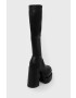 Steve Madden Ботуши Cypress в черно с висок ток - Pepit.bg