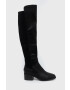 Steve Madden Ботуши Graphite в черно с висок ток - Pepit.bg