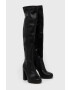 Steve Madden Ботуши Magnifico в черно с висок ток - Pepit.bg