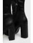 Steve Madden Ботуши Magnifico в черно с висок ток - Pepit.bg