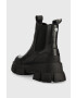 Steve Madden Кожени боти челси Cave в черно с платформа - Pepit.bg