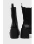 Steve Madden Кожени боти челси Ballistic в черно с висок ток - Pepit.bg