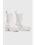 Steve Madden Кожени боти челси Ballistic в бяло с висок ток - Pepit.bg
