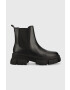 Steve Madden Кожени боти челси Tunnel в черно с платформа - Pepit.bg