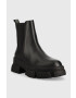 Steve Madden Кожени боти челси Tunnel в черно с платформа - Pepit.bg