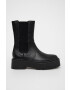 Steve Madden Кожени боти челси дамски в черно с платформа - Pepit.bg