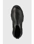 Steve Madden Кожени боти челси Mixture в черно с равна подметка - Pepit.bg