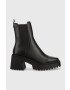 Steve Madden Кожени боти челси Parkway в черно с висок ток - Pepit.bg