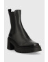Steve Madden Кожени боти челси Parkway в черно с висок ток - Pepit.bg