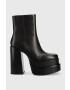 Steve Madden Кожени боти Cobra в черно с висок ток - Pepit.bg