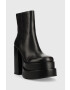 Steve Madden Кожени боти Cobra в черно с висок ток - Pepit.bg