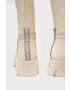Steve Madden Кожени ботуши в бежово с платформа - Pepit.bg