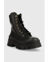 Steve Madden Кожени кубинки Frederique в черно с платформа - Pepit.bg