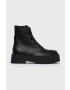 Steve Madden Кожени кубинки дамски в черно с платформа - Pepit.bg
