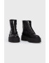 Steve Madden Кожени кубинки дамски в черно с платформа - Pepit.bg