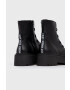 Steve Madden Кожени кубинки дамски в черно с платформа - Pepit.bg