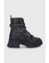Steve Madden Кожени кубинки дамски в черно с платформа - Pepit.bg