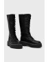 Steve Madden Кожени кубинки Vroom в черно с платформа - Pepit.bg