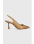 Steve Madden Кожени обувки с висок ток Lustrous в кафяво с отворена пета SM11002088 - Pepit.bg