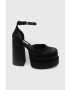 Steve Madden Обувки с дебел ток Charlize в черно с висок ток - Pepit.bg