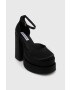 Steve Madden Обувки с дебел ток Charlize в черно с висок ток - Pepit.bg