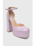 Steve Madden Обувки с дебел ток Tamy в бордо с висок ток SM11002323 - Pepit.bg