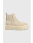 Steve Madden Велурени боти челси Veerly в бежово с платформа - Pepit.bg