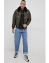 Superdry Koжено яке в зелено със зимна изолация - Pepit.bg