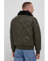 Superdry Koжено яке в зелено със зимна изолация - Pepit.bg