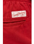 Superdry Къс панталон с лен в червено - Pepit.bg