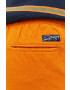 Superdry Къс панталон с лен в оранжево - Pepit.bg
