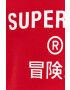 Superdry Памучен суичър в червено с принт - Pepit.bg