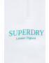 Superdry Памучен суичър в бяло с принт - Pepit.bg