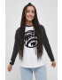 Superdry Памучна блуза с дълги ръкави в бяло - Pepit.bg