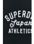 Superdry Памучна блуза с дълги ръкави в черно с апликация - Pepit.bg